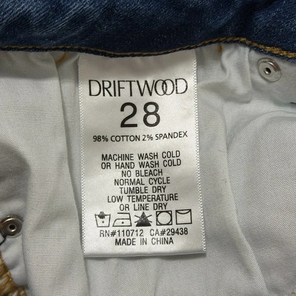 DRIFTWOOD Kelly Flare Jeans Blue Floral Embroidering Size 28 /33 (6US) WORN ONCE - Picture 11 of 11